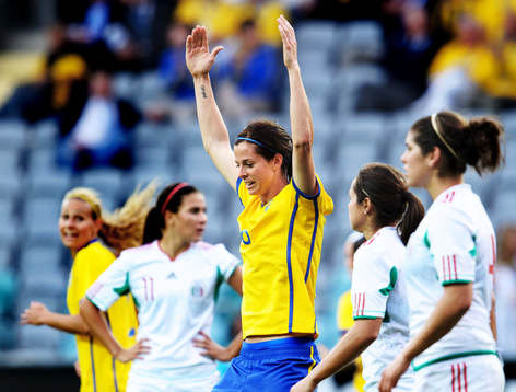 Lotta Schelin, Sverige, jubel