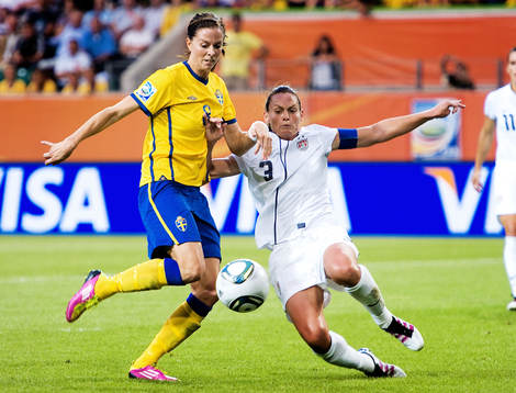 Lotta Schelin, Sverige, Christie Rampone, USA