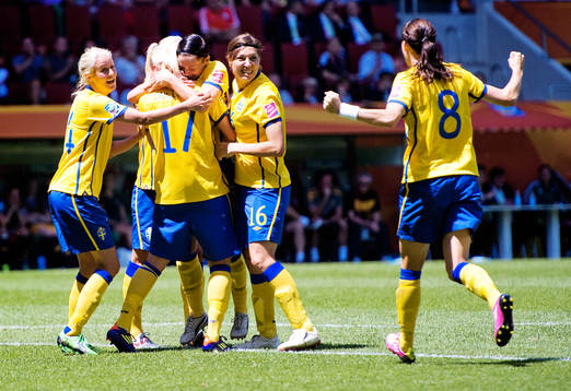 Sverige, jubel. 1-0