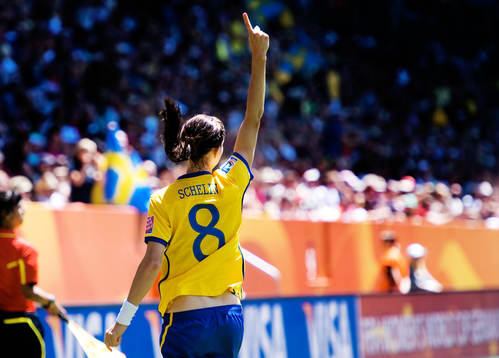 Lotta Schelin, Sverige, jubel