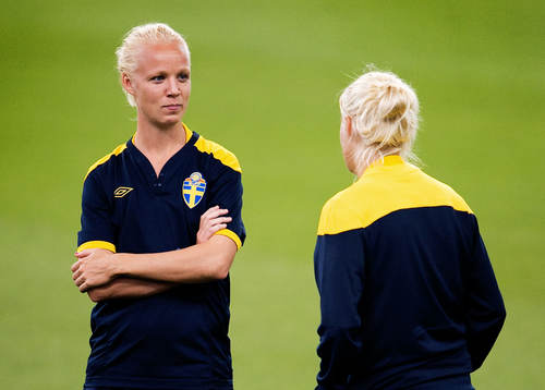 Bläddra bland fler bilder av Fotboll, VM, Dam, Sverige, Träning: