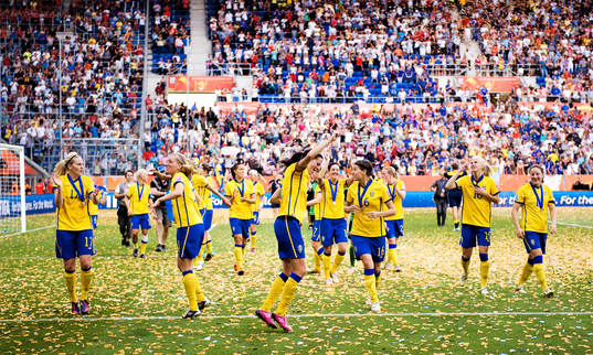 Sverige, jubel, glädje, dans, VM-Brons, brons