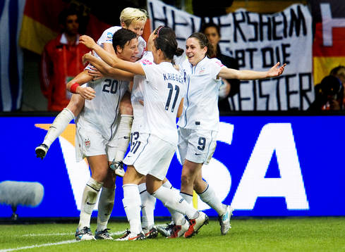 Abby Wambach, USA, jubel, 1-2