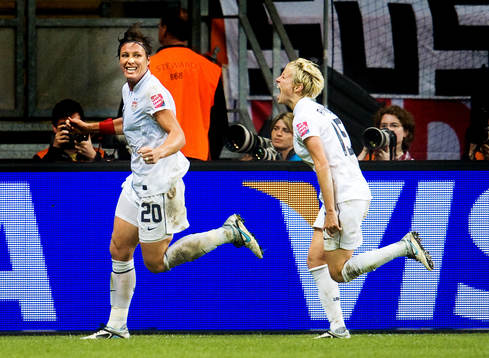 Abby Wambach, USA, jubel, 1-2