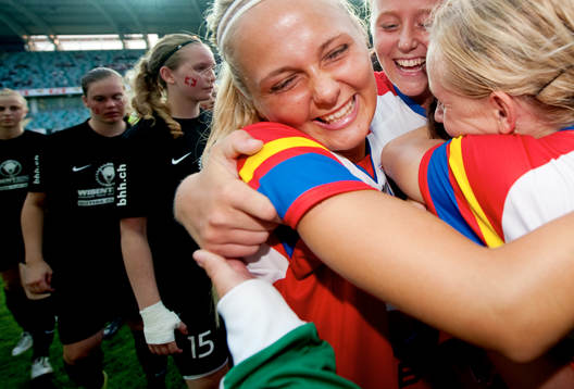 F19, Hovås-Billdal IF, jubel, Guldmedalj