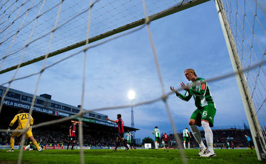 Christer Gustafsson, Hammarby, skriker ut sin frustration