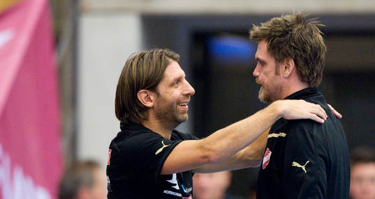 Johan Zanotti och Tomas Axnér, tränare