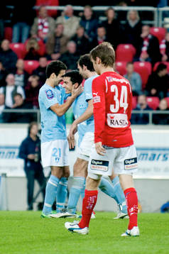 Jimmy Durmaz, Jiloan Hamad, Malmö FF, jubel, Måns