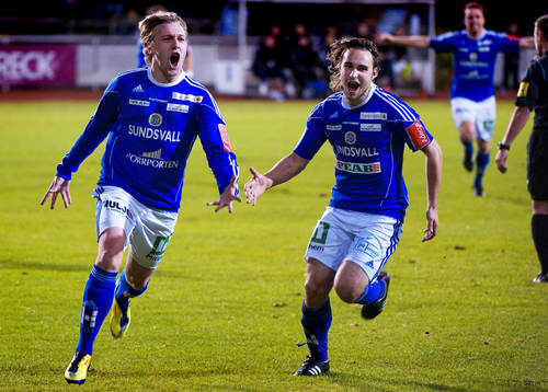Emil Forsberg, Kevin Walker, Sundsvall, jubel