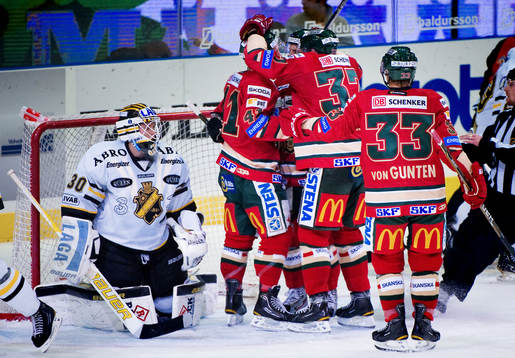 Frölunda, jubel, Viktor Fasth, målvakt, AIK, depp