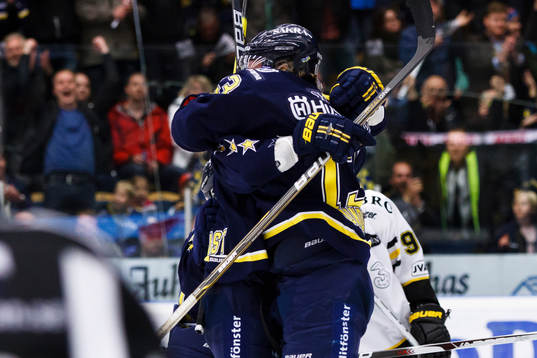 Oscar Sundh, HV71, jubel med Adam Almqvist