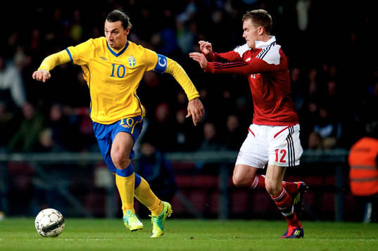 Zlatan Ibrahimovic, Sverige, Andreas Bjelland, Danmark
