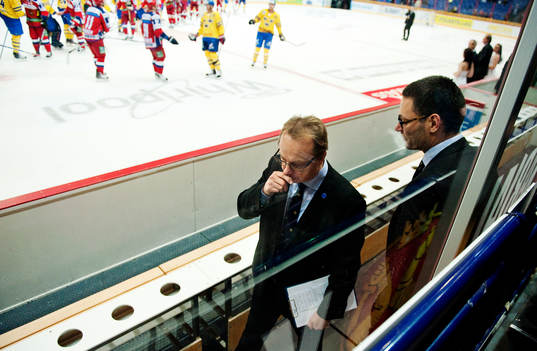 Pär Mårts, tränare och Peter Popovic, assisterande