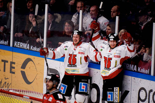Marcus Weinstock, Örebro, Jared Aulin, Örebro, jubel