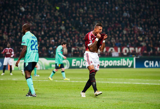 Kevin Prince Boateng, AC Milan, skriker ut sin frustration