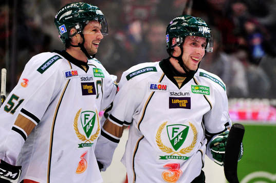 Rickard Wallin och Per Åslund, Fräjestad (Jubel)