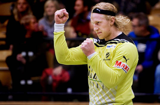 Mikael Appelgren, målvakt, Skövde, jubel