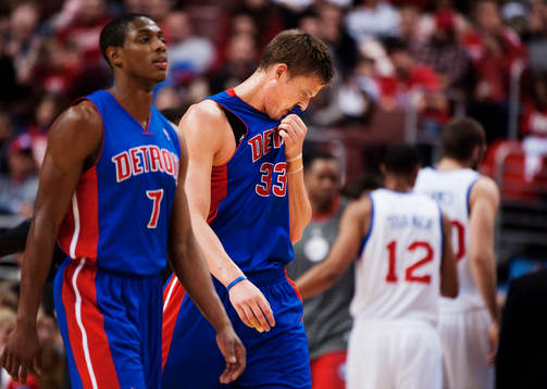 Jonas Jerebkos Pistons förlorade matchen mot 76ers. Depp
