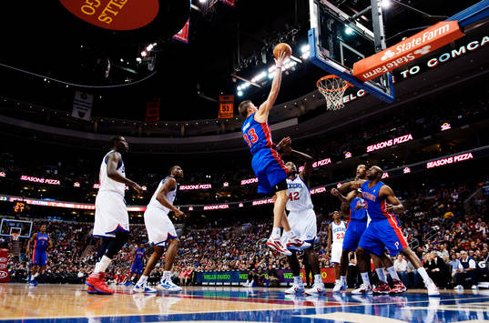 Jonas Jerebko, Pistons, gör två poäng
