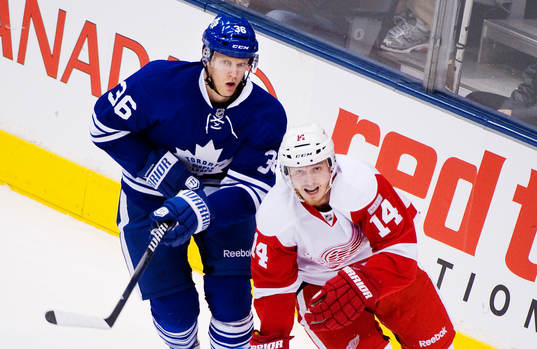 Carl Gunnarsson, Toronto, och Gustav Nyquist, Detroit
