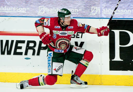 Mikael Johansson, Frölunda, gör 3-0, jubel
