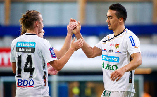 Jonas Lindberg, Admir Aganovic, Gais, jubel, 0-1