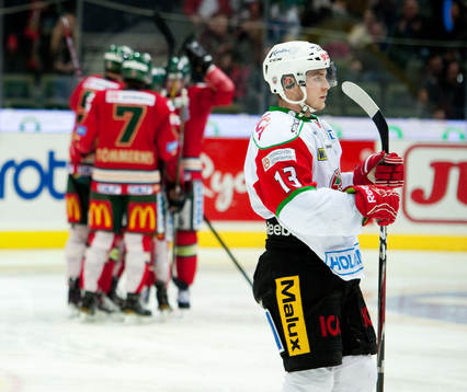 Frölunda gör 1-0. Fredric Andersson, Modo, depp