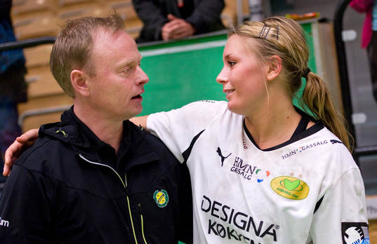 Magnus Johansson, tränare, Sävehof, Isabelle Gulldén,