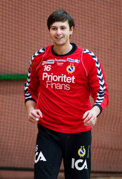 Hans Winge, målvakt, Redbergslid, jubel
