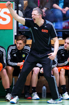 Mikael Franzén, tränare, Sävehof, jubel