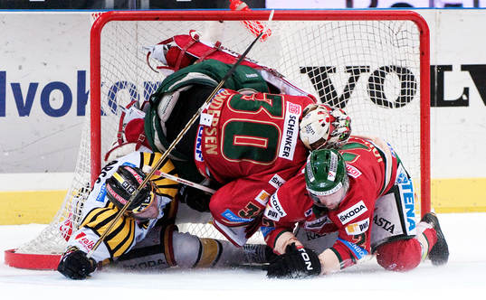 Johan Larsson, Brynäs, Frederik Andersen, målvakt, Pierre
