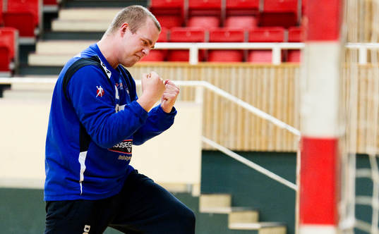 Tobias Lundin, målvakt, Warta, jubel