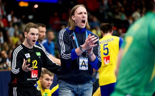 Andreas Palicka, målvakt, Staffan Olsson, förbundskapten,