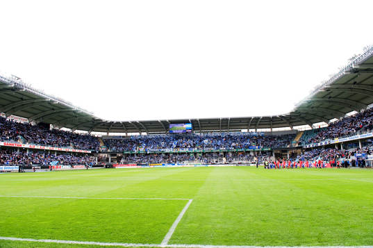 Flaggdag i IFK Göteborgs klack, Gamla Ullevi, arena.