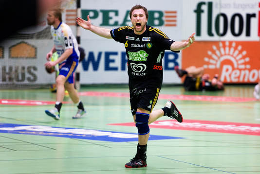 5, Sävehof - Ystad: Michael Apelgren, Sävehof, jubel