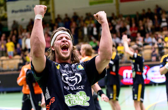 5, Sävehof - Ystad: Emil Berggren, Sävehof, jubel