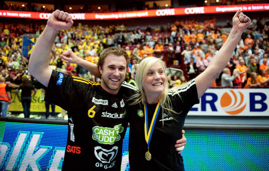 Michael Apelgren, Sävehof och Ida Odén, Sävehof. Jubel.