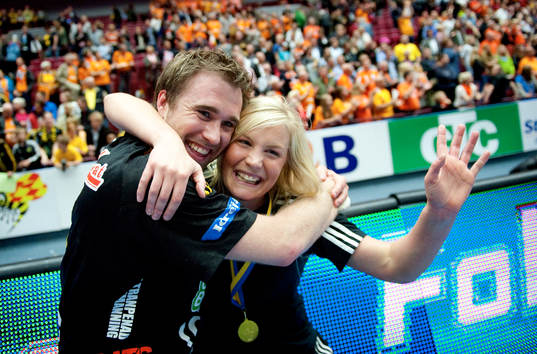 Michael Apelgren, Sävehof och Ida Odén, Sävehof. Jubel.