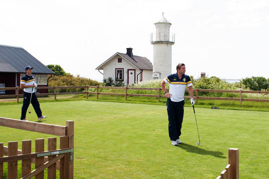 Delar av landslaget spelar golf, Tobias Hysén, Anders