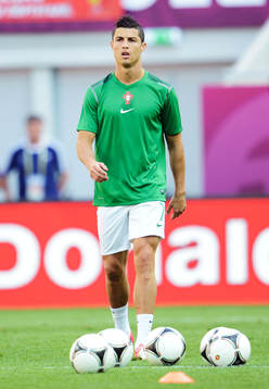 Cristiano Ronaldo, Portugal, värmer upp