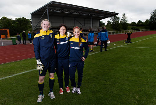 Hedvig Lindahl, målvakt, Susanne Moberg, Kosovare Asllani,