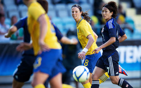 Lotta Schelin, Sverige, Kozue Ando, Japan