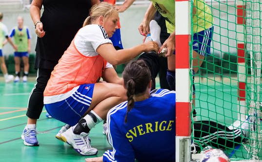 Filippa Idhen, målvakt, skadad. Isabelle Gulldén, Sverige