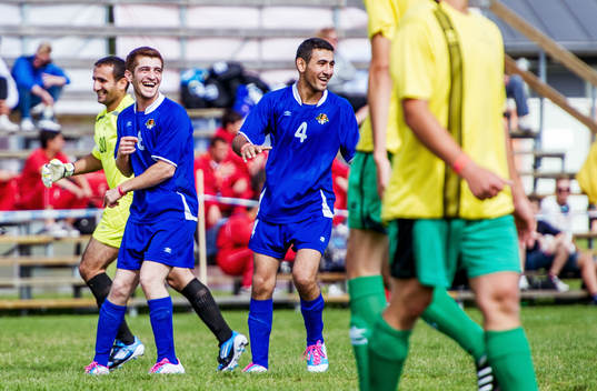 Kim Källström Trophy, jubel, Litauen - Azerbaijan