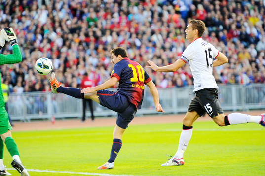 Lionel Messi, Barcelona och Nemanja Vidic, Manchester United