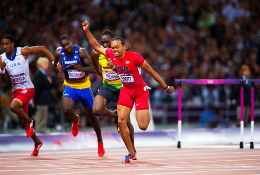 Aries Merritt, USA, vinner guld