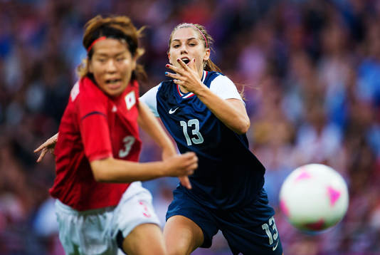 Alex Morgan, USA, visar känslor