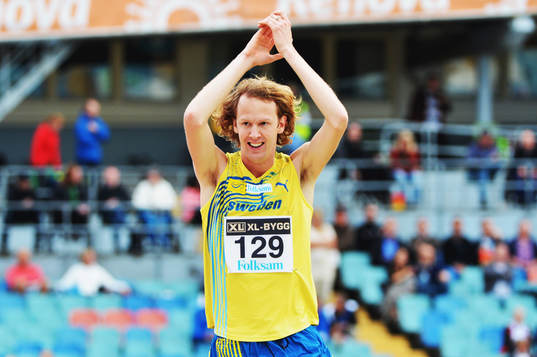 Jakob Thorvaldsson, Sverige, vinner herrarnas höjdhopp