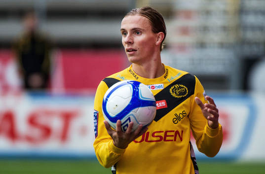 Niklas Hult, Elfsborg, gör sig redo att kasta inkast