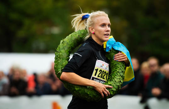 Sandra Eriksson, Finland, vann damernas lopp